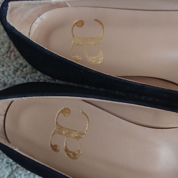 AC Andrea Carrano BABY BLACK SUEDE flat size 36.5 - Picture 9 of 12